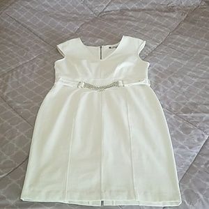 White fiited dress